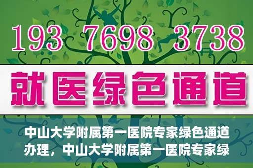 中山大学附属第一医院专家绿色通道办理，中山大学附属第一医院专家绿色通道办理详解
