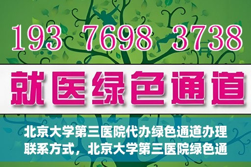 北京大学第三医院代办绿色通道办理联系方式，北京大学第三医院绿色通道办理流程及联系方式解析