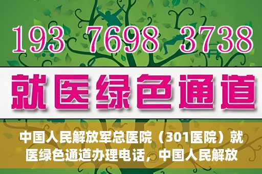 中国人民解放军总医院（301医院）就医绿色通道办理电话，中国人民解放军总医院就医绿色通道办理热线详解