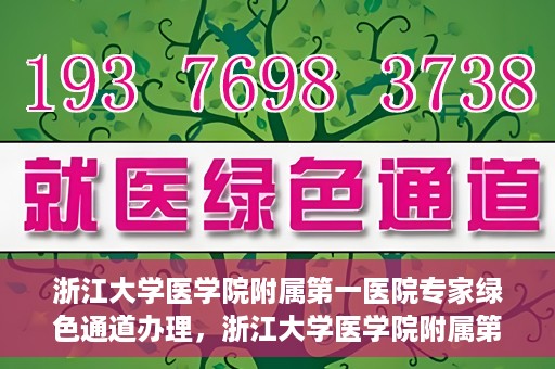 浙江大学医学院附属第一医院专家绿色通道办理，浙江大学医学院附属第一医院专家绿色通道办理详解