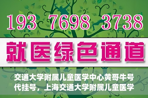 交通大学附属儿童医学中心黄哥牛号代挂号，上海交通大学附属儿童医学中心黄哥牛号代挂号解析与攻略