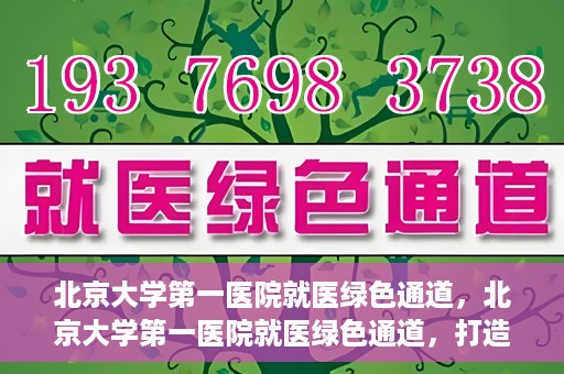 北京大学第一医院就医绿色通道，北京大学第一医院就医绿色通道，打造便捷医疗体验新篇章