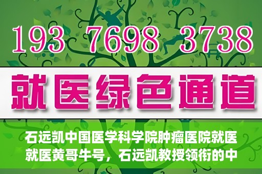 石远凯中国医学科学院肿瘤医院就医就医黄哥牛号，石远凯教授领衔的中国医学科学院肿瘤医院就医攻略，黄哥牛号助您轻松挂号就医