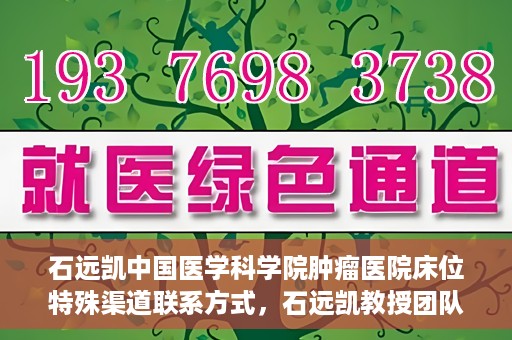 石远凯中国医学科学院肿瘤医院床位特殊渠道联系方式，石远凯教授团队中国医学科学院肿瘤医院床位预约渠道揭秘