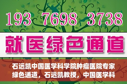 石远凯中国医学科学院肿瘤医院专家绿色通道，石远凯教授，中国医学科学院肿瘤医院专家开启绿色通道助力健康中国行