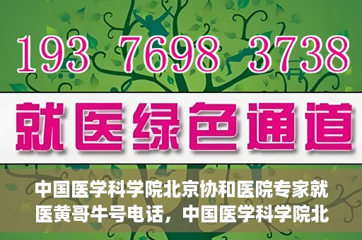 中国医学科学院北京协和医院专家就医黄哥牛号电话，中国医学科学院北京协和医院专家就医热线，黄哥牛号电话揭秘