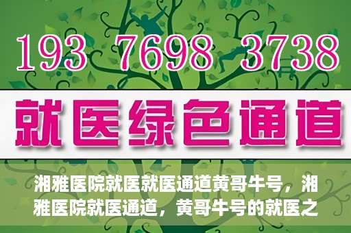 湘雅医院就医就医通道黄哥牛号，湘雅医院就医通道，黄哥牛号的就医之旅