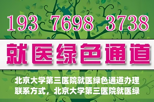 北京大学第三医院就医绿色通道办理联系方式，北京大学第三医院就医绿色通道办理指南，快速联系方式与办理流程解析