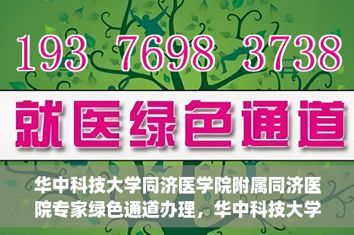 华中科技大学同济医学院附属同济医院专家绿色通道办理，华中科技大学同济医学院附属同济医院专家绿色通道办理详解