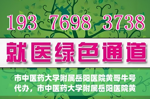 市中医药大学附属岳阳医院黄哥牛号代办，市中医药大学附属岳阳医院黄哥牛号代办，一站式医疗服务的信赖之选