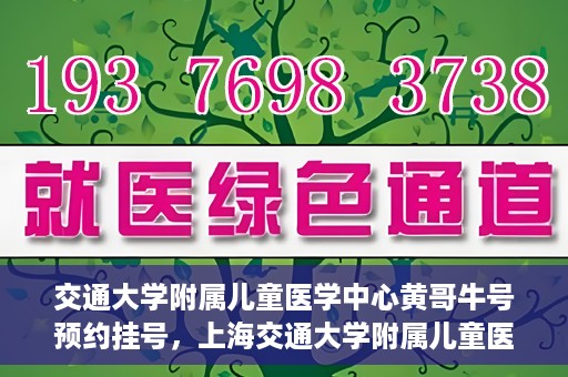 交通大学附属儿童医学中心黄哥牛号预约挂号，上海交通大学附属儿童医学中心黄哥牛专家预约挂号攻略