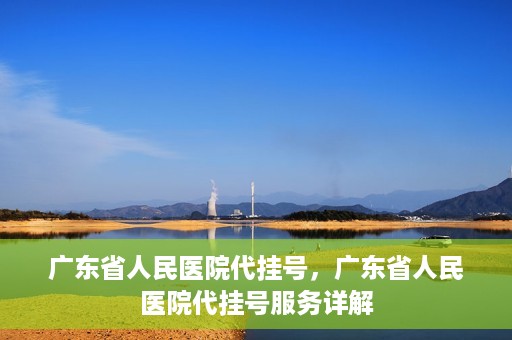广东省人民医院代挂号，广东省人民医院代挂号服务详解