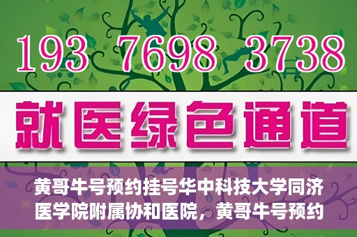 黄哥牛号预约挂号华中科技大学同济医学院附属协和医院，黄哥牛号预约挂号，华中科技大学同济医学院附属协和医院就医新体验