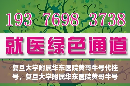 复旦大学附属华东医院黄哥牛号代挂号，复旦大学附属华东医院黄哥牛号代挂号解析与体验分享