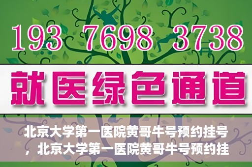 北京大学第一医院黄哥牛号预约挂号，北京大学第一医院黄哥牛号预约挂号攻略，轻松挂号，无忧就医体验