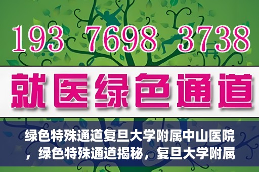 绿色特殊通道复旦大学附属中山医院，绿色特殊通道揭秘，复旦大学附属中山医院的医疗探索之旅