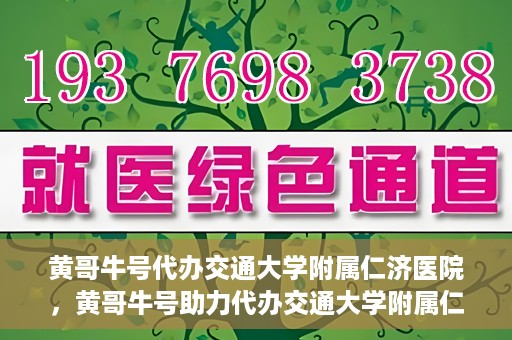 黄哥牛号代办交通大学附属仁济医院，黄哥牛号助力代办交通大学附属仁济医院业务一站式服务