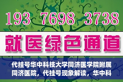代挂号华中科技大学同济医学院附属同济医院，代挂号现象解读，华中科技大学同济医学院附属同济医院的医疗管理与挑战
