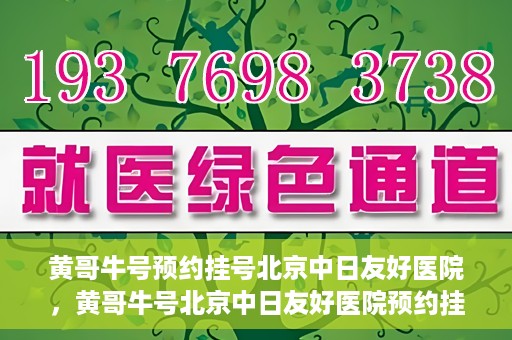 黄哥牛号预约挂号北京中日友好医院，黄哥牛号北京中日友好医院预约挂号攻略