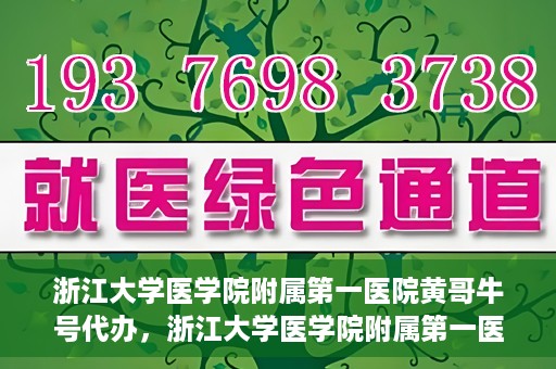 浙江大学医学院附属第一医院黄哥牛号代办，浙江大学医学院附属第一医院黄哥牛号业务代办全攻略