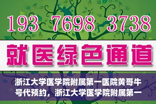 浙江大学医学院附属第一医院黄哥牛号代预约，浙江大学医学院附属第一医院黄哥牛号预约攻略揭秘
