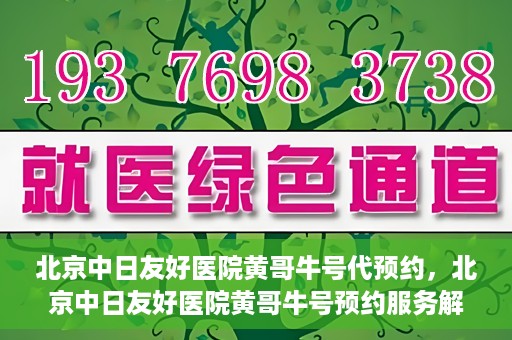 北京中日友好医院黄哥牛号代预约，北京中日友好医院黄哥牛号预约服务解析