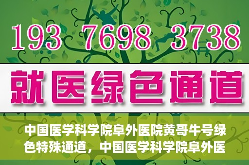 中国医学科学院阜外医院黄哥牛号绿色特殊通道，中国医学科学院阜外医院黄哥牛号，绿色特殊通道的医学力量探索