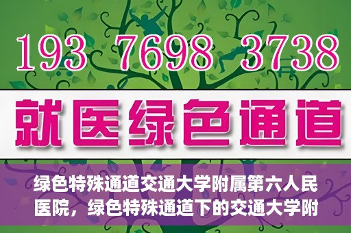 绿色特殊通道交通大学附属第六人民医院，绿色特殊通道下的交通大学附属第六人民医院探索