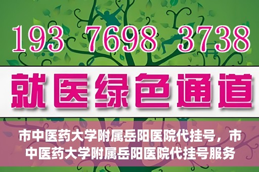 市中医药大学附属岳阳医院代挂号，市中医药大学附属岳阳医院代挂号服务解析