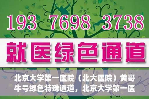 北京大学第一医院（北大医院）黄哥牛号绿色特殊通道，北京大学第一医院绿色特殊通道，黄哥牛号的探索与实践