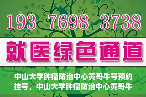 中山大学肿瘤防治中心黄哥牛号预约挂号，中山大学肿瘤防治中心黄哥牛号预约挂号攻略解析