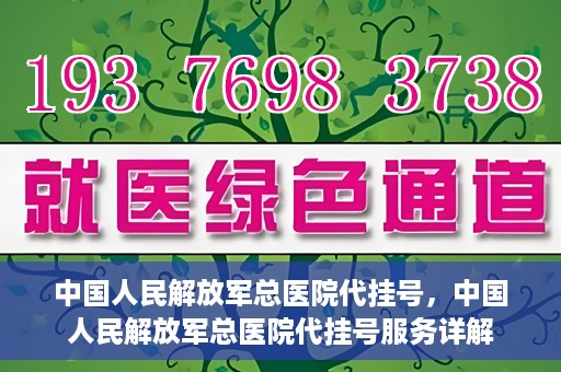 中国人民解放军总医院代挂号，中国人民解放军总医院代挂号服务详解