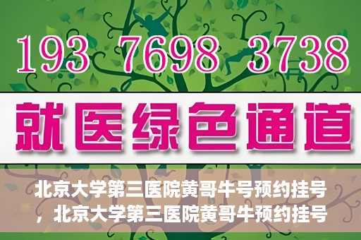 北京大学第三医院黄哥牛号预约挂号，北京大学第三医院黄哥牛预约挂号攻略，轻松预约专家号