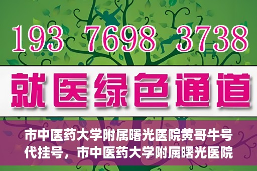 市中医药大学附属曙光医院黄哥牛号代挂号，市中医药大学附属曙光医院黄哥牛号代挂号服务解析