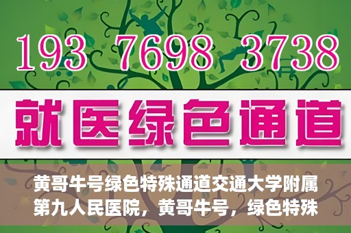 黄哥牛号绿色特殊通道交通大学附属第九人民医院，黄哥牛号，绿色特殊通道下的交通大学附属第九人民医院新篇章