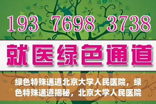 绿色特殊通道北京大学人民医院，绿色特殊通道揭秘，北京大学人民医院的健康守护之道