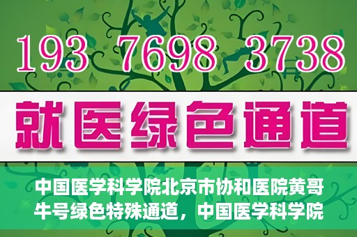 中国医学科学院北京市协和医院黄哥牛号绿色特殊通道，中国医学科学院北京市协和医院黄哥牛号，绿色特殊通道开启健康之门