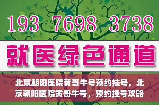 北京朝阳医院黄哥牛号预约挂号，北京朝阳医院黄哥牛号，预约挂号攻略