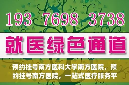 预约挂号南方医科大学南方医院，预约挂号南方医院，一站式医疗服务平台开启便捷就医新篇章