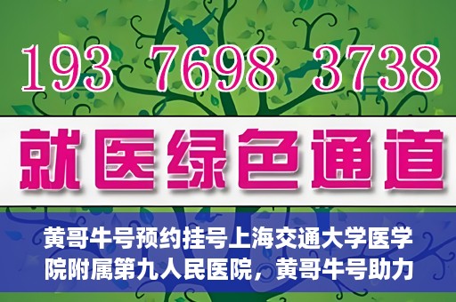 黄哥牛号预约挂号上海交通大学医学院附属第九人民医院，黄哥牛号助力预约挂号上海交通大学医学院附属第九人民医院，一站式便捷就医体验