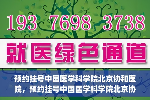 预约挂号中国医学科学院北京协和医院，预约挂号中国医学科学院北京协和医院，权威医疗资源的便捷通道