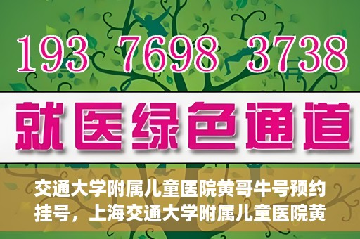 交通大学附属儿童医院黄哥牛号预约挂号，上海交通大学附属儿童医院黄哥牛儿科专家预约挂号攻略