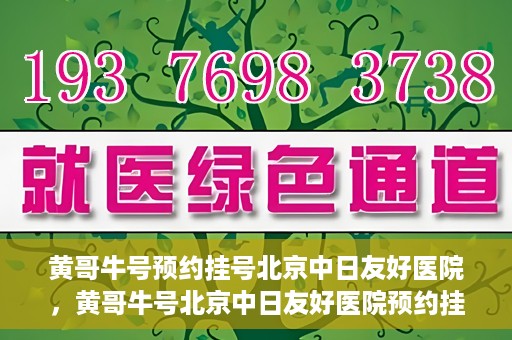 黄哥牛号预约挂号北京中日友好医院，黄哥牛号北京中日友好医院预约挂号攻略