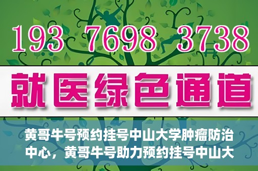 黄哥牛号预约挂号中山大学肿瘤防治中心，黄哥牛号助力预约挂号中山大学肿瘤防治中心