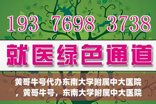 黄哥牛号代办东南大学附属中大医院，黄哥牛号，东南大学附属中大医院代办服务