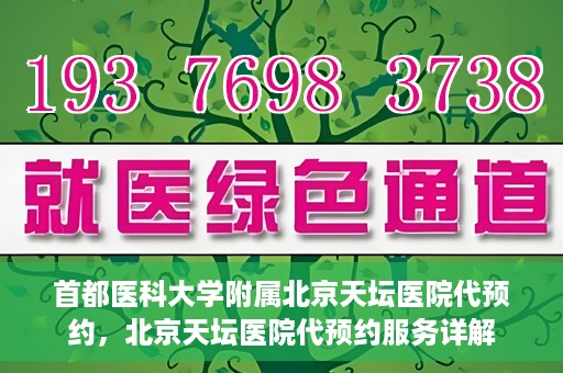 首都医科大学附属北京天坛医院代预约，北京天坛医院代预约服务详解