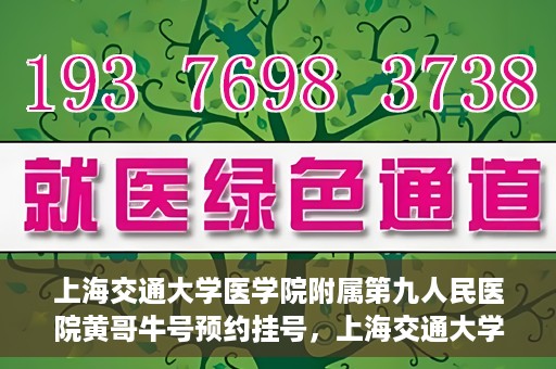 上海交通大学医学院附属第九人民医院黄哥牛号预约挂号，上海交通大学医学院附属第九人民医院黄哥牛号预约挂号攻略解析