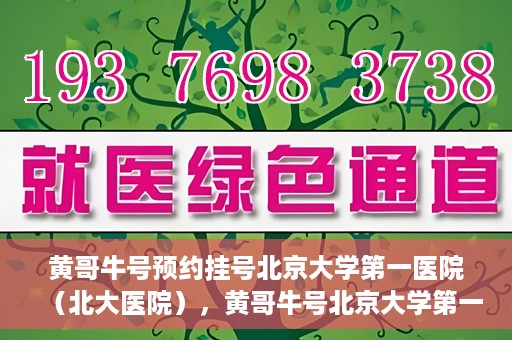黄哥牛号预约挂号北京大学第一医院（北大医院），黄哥牛号北京大学第一医院预约挂号启动