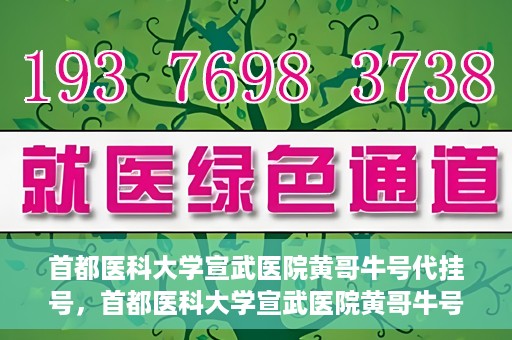 首都医科大学宣武医院黄哥牛号代挂号，首都医科大学宣武医院黄哥牛号助您轻松预约挂号