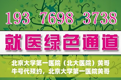 北京大学第一医院（北大医院）黄哥牛号代预约，北京大学第一医院黄哥牛号预约服务解析
